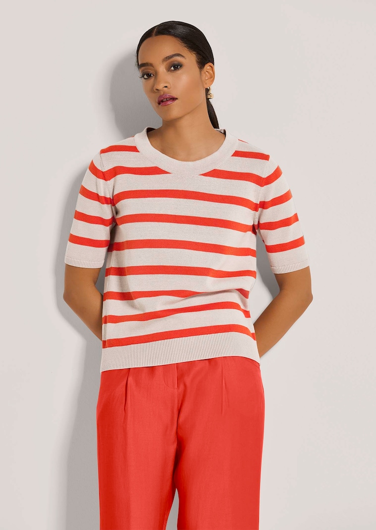 Streifen-Pullover aus Baumwolle