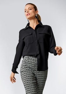 Klassische Hemdbluse mit Brusttaschen thumbnail 1