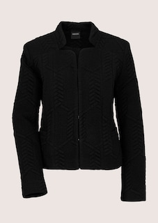 Kurzer Jersey-Blazer mit Zopfmuster thumbnail 6
