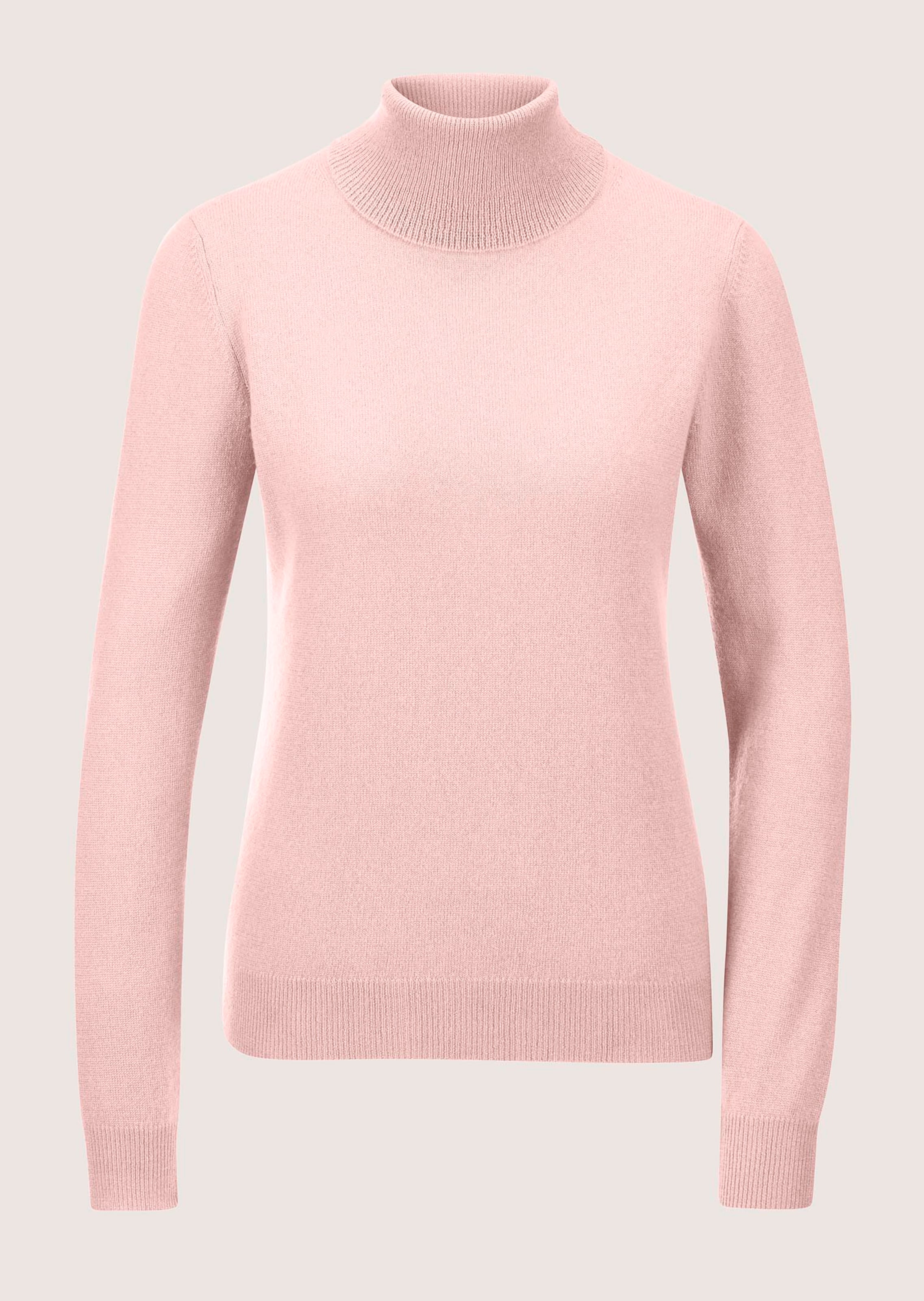 Cashmere turtle-neck jumper in powder rosé MADELEINE Fashion