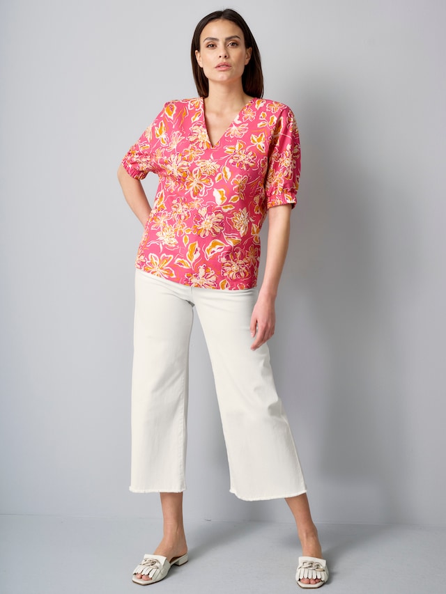 Bluse mit Gummizug am Ärmel 1