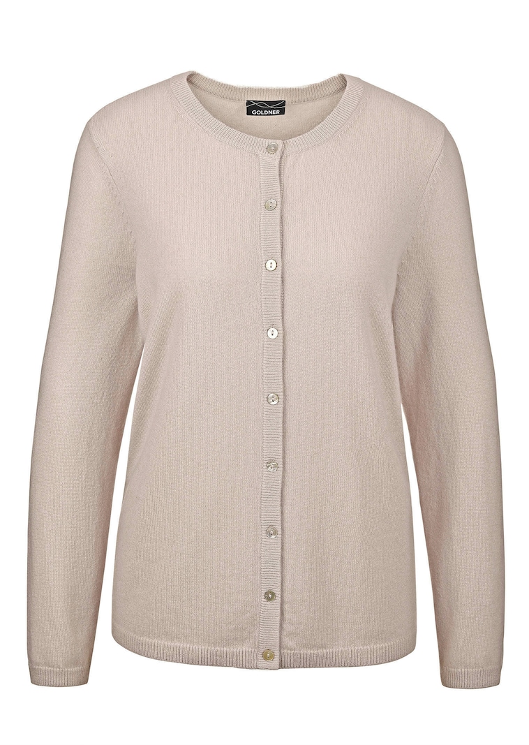 Tricot jasje van kasjmier met ronde hals