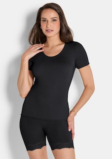 Shirt met korte mouwen in chique modal kasjmier stof thumbnail 5