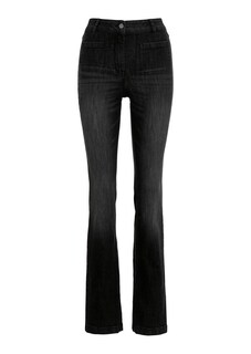 Ausgestellte Jeans mit leichter Waschung thumbnail 1