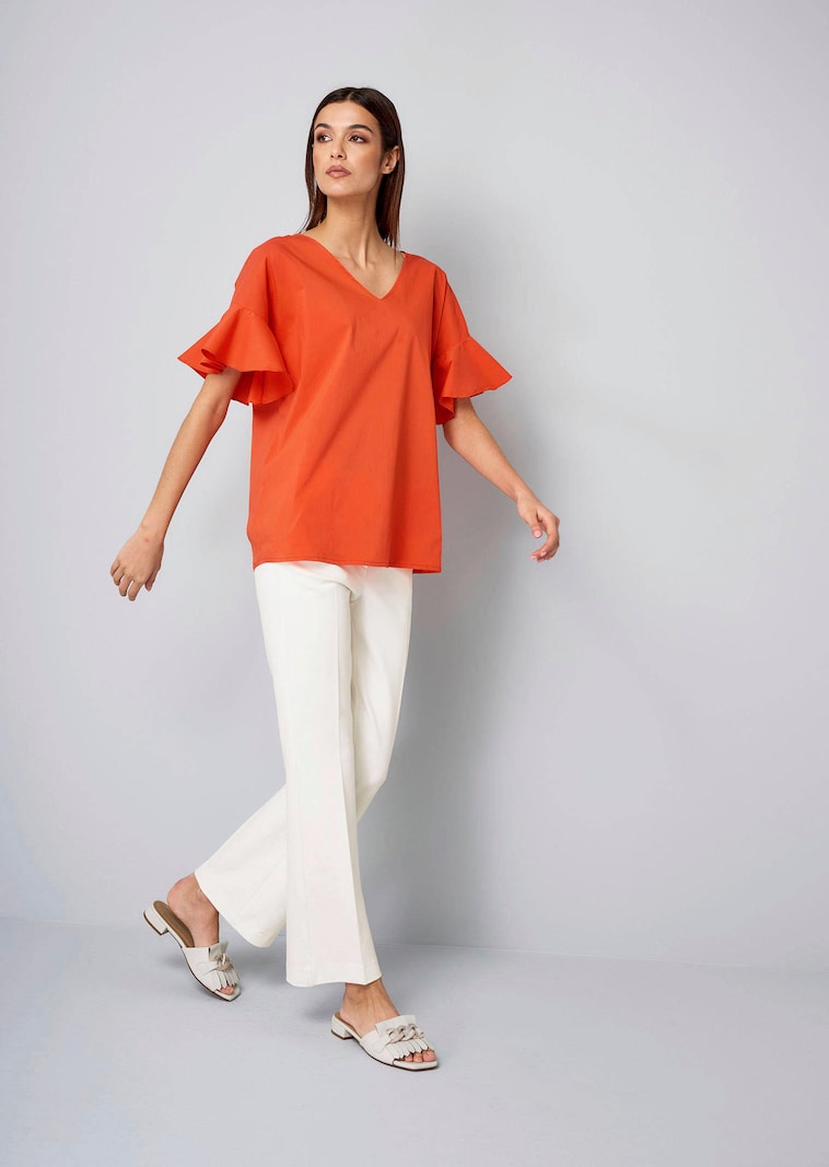 Bluse mit V-Ausschnitt