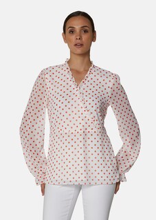 Polka dot blouse with frills thumbnail 1