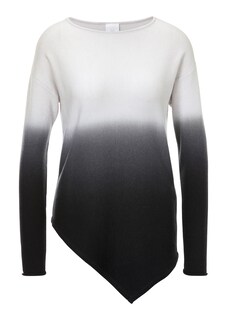 Feinstrick-Pullover mit asymmetrischem Saum thumbnail 1
