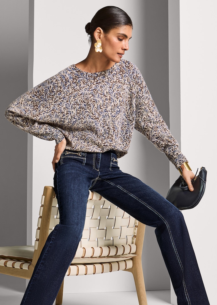 Pull en cachemire avec manches chauve-souris