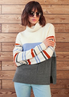 Rollkragenpullover im Streifenmix thumbnail 2