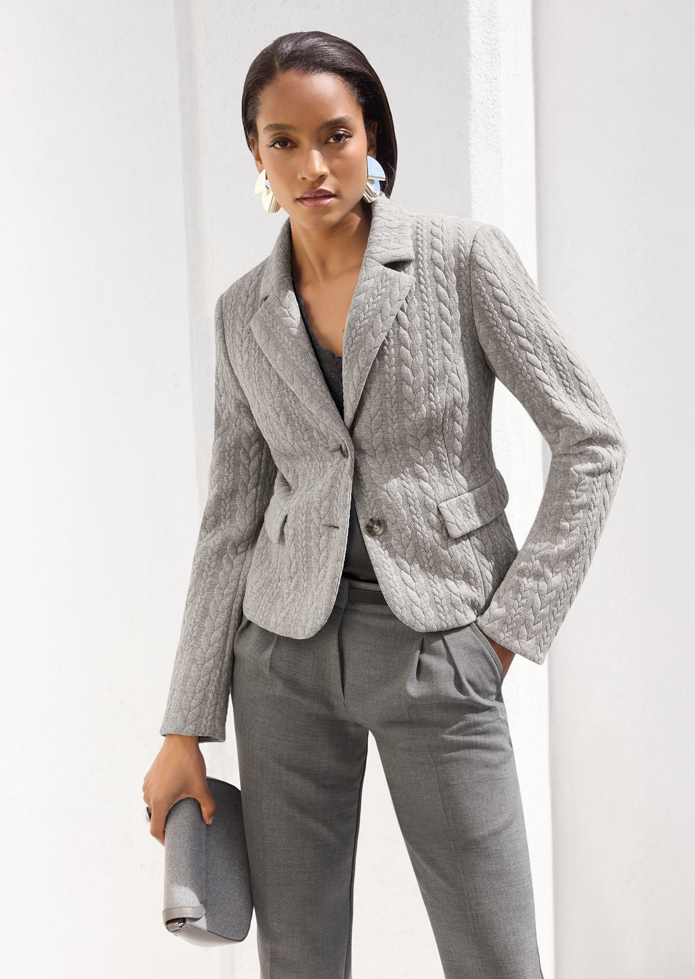 Blazer en jersey avec structure torsadée