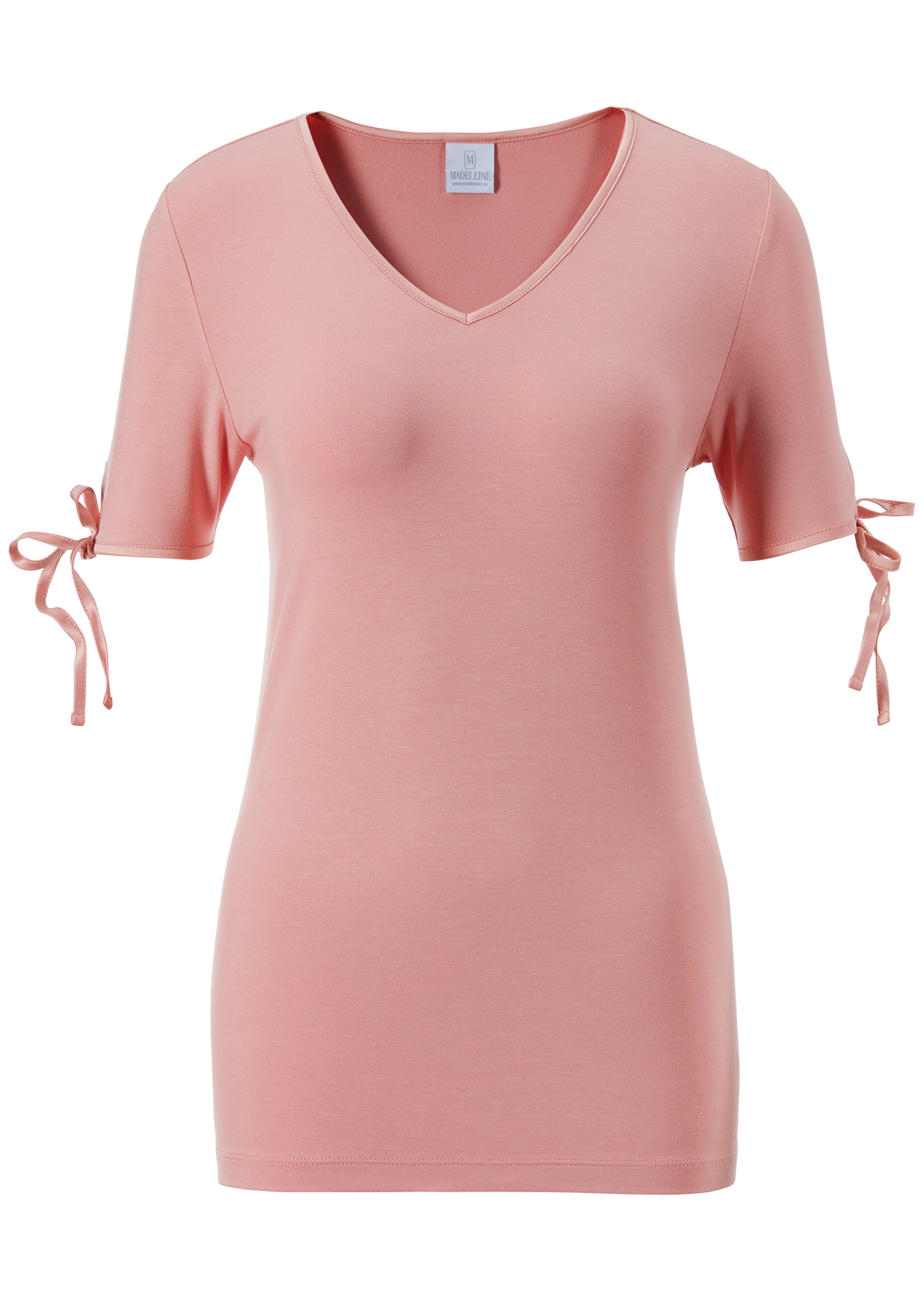 Shirt with satin ribbons