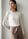 Langarmshirt mit seitlichem Strassband thumbnail 1