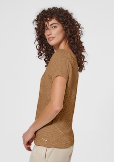 Short-sleeved jumper with wavy texture thumbnail 4