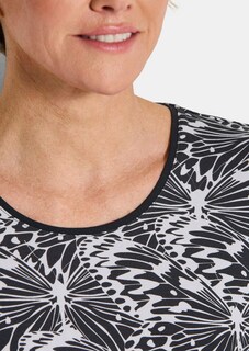 Jersey-Shirt mit Schwarz-Weiß-Print thumbnail 5