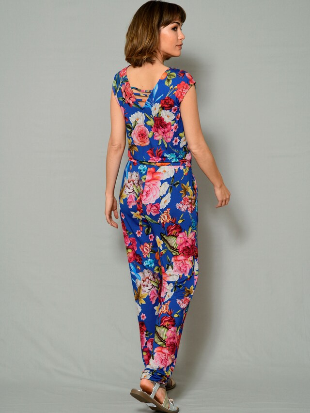 Overall im Blumendessin