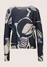 Kurzer Rundhals-Pullover mit Unikat-Print thumbnail 6