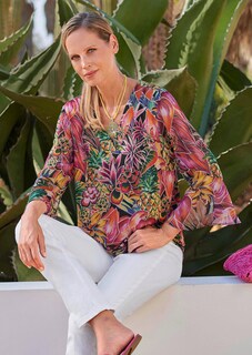 Blusenshirt mit zarten Chiffon-Ärmeln thumbnail 7