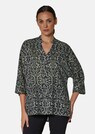 Bluse mit kontraststarkem Print und Fledermausärmeln thumbnail 1