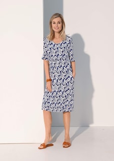 Elastische jersey jurk met modieuze print thumbnail 6