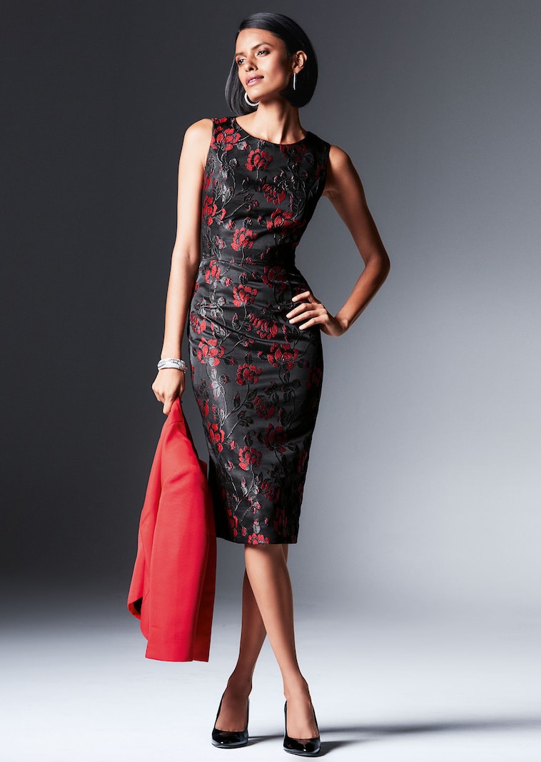 Robe sur noir rouge MADELEINE Vetement