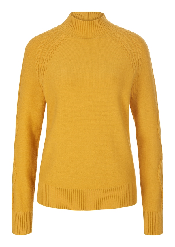 Rib knit jumper with cable details