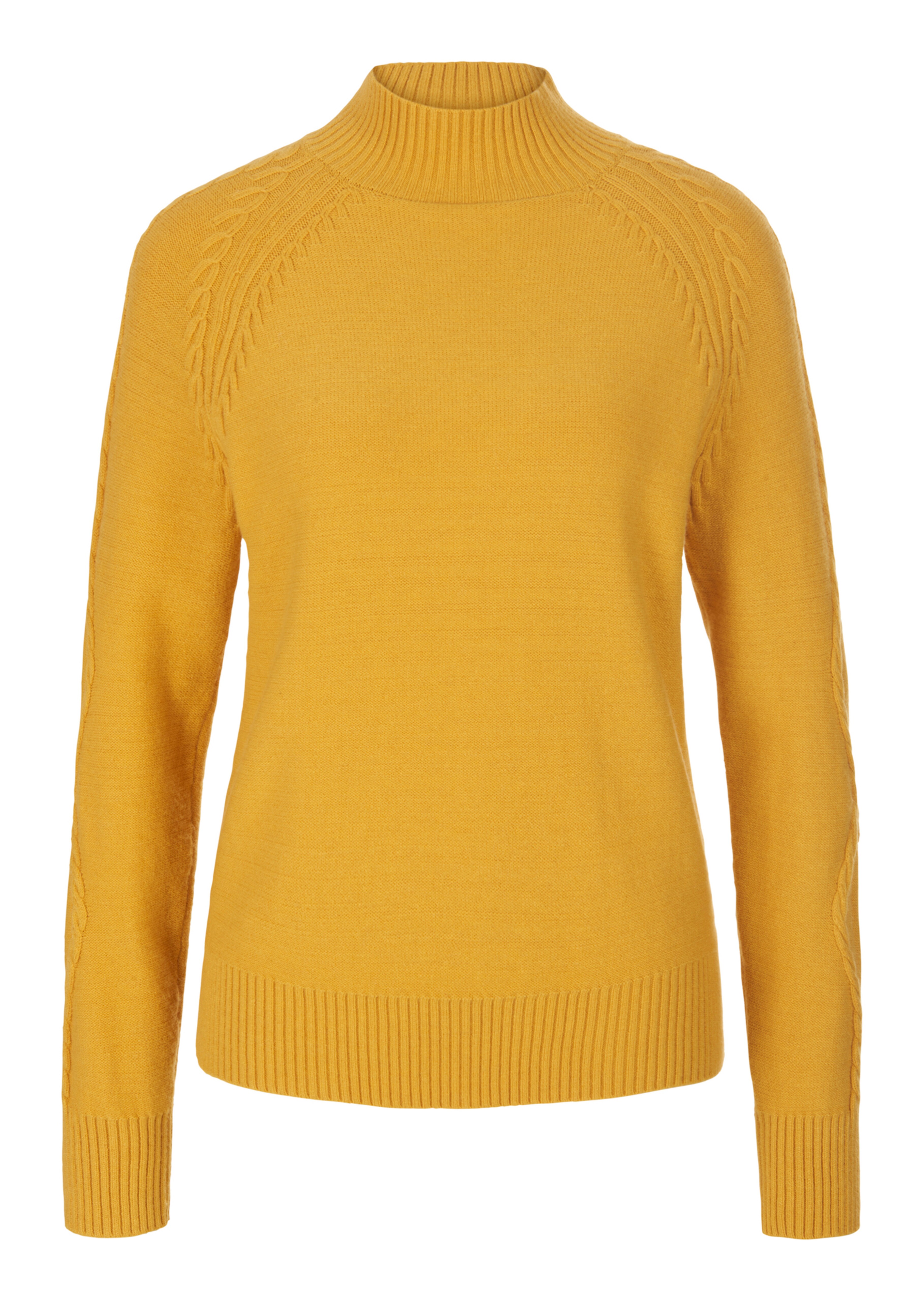 Rib knit jumper with cable details