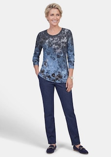 Langarmshirt mit bunten Glitzersteinen thumbnail 2