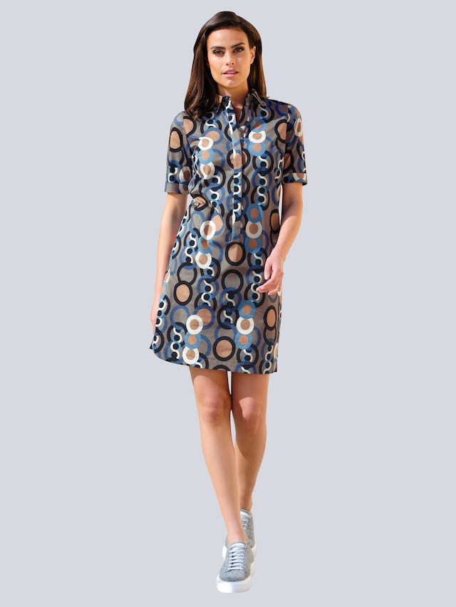 Kleid mit attraktivem Druck 4