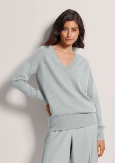 Kaschmirpullover mit V-Ausschnitt thumbnail 1