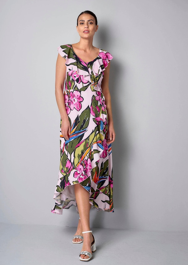 Kleid mit Volant am Ausschnitt 1