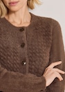 Flauschige Strickjacke mit Wabenstruktur thumbnail 5