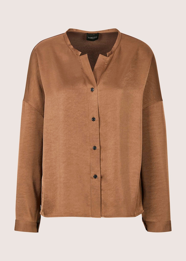 Oversize-Bluse in Satinoptik