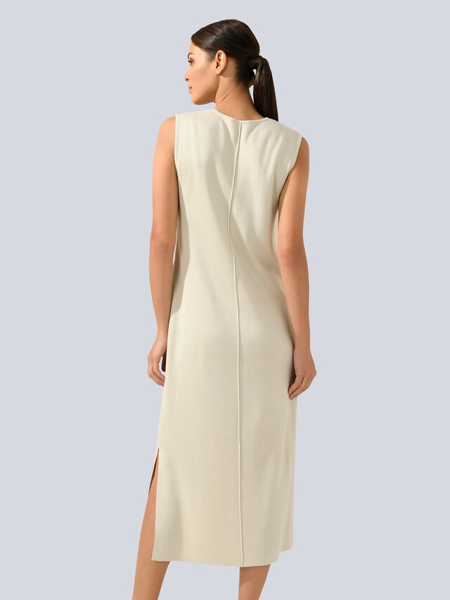Strickkleid ärmellos mit V Ausschnitt 5