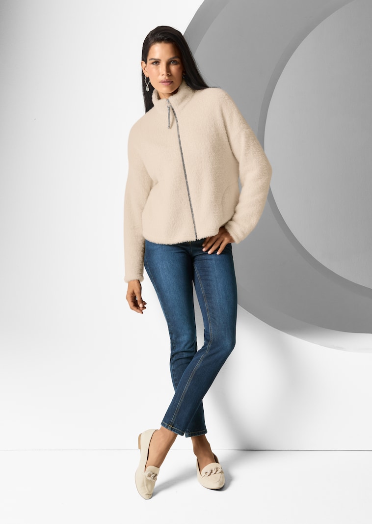 Kurzjacke aus Webpelz