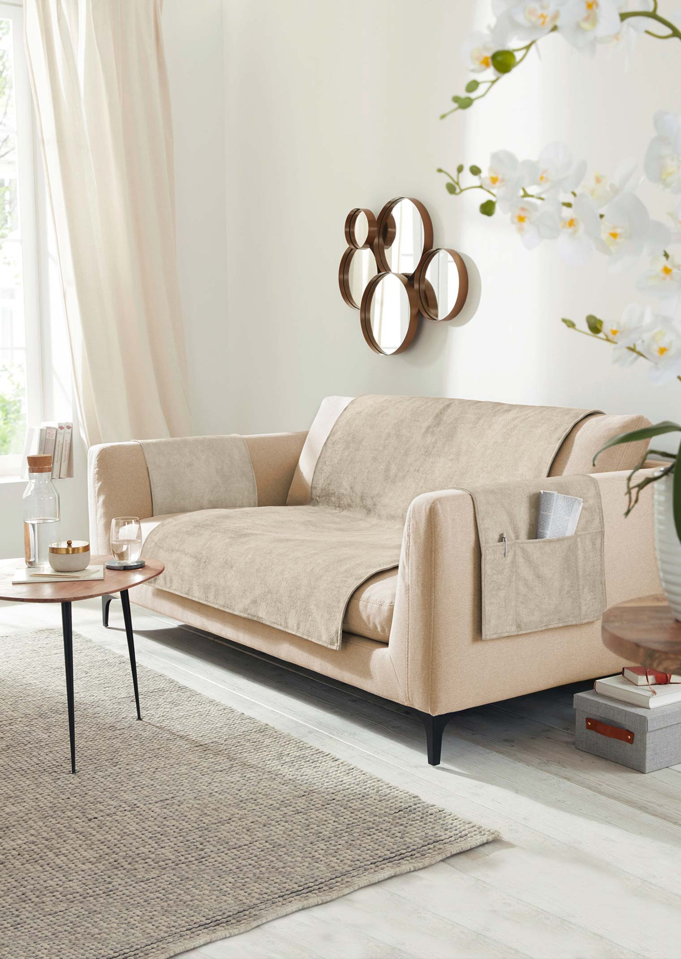 Jetés de fauteuil et de canapé - beige - Gr. 38 x 55 cm de Goldner Fashion