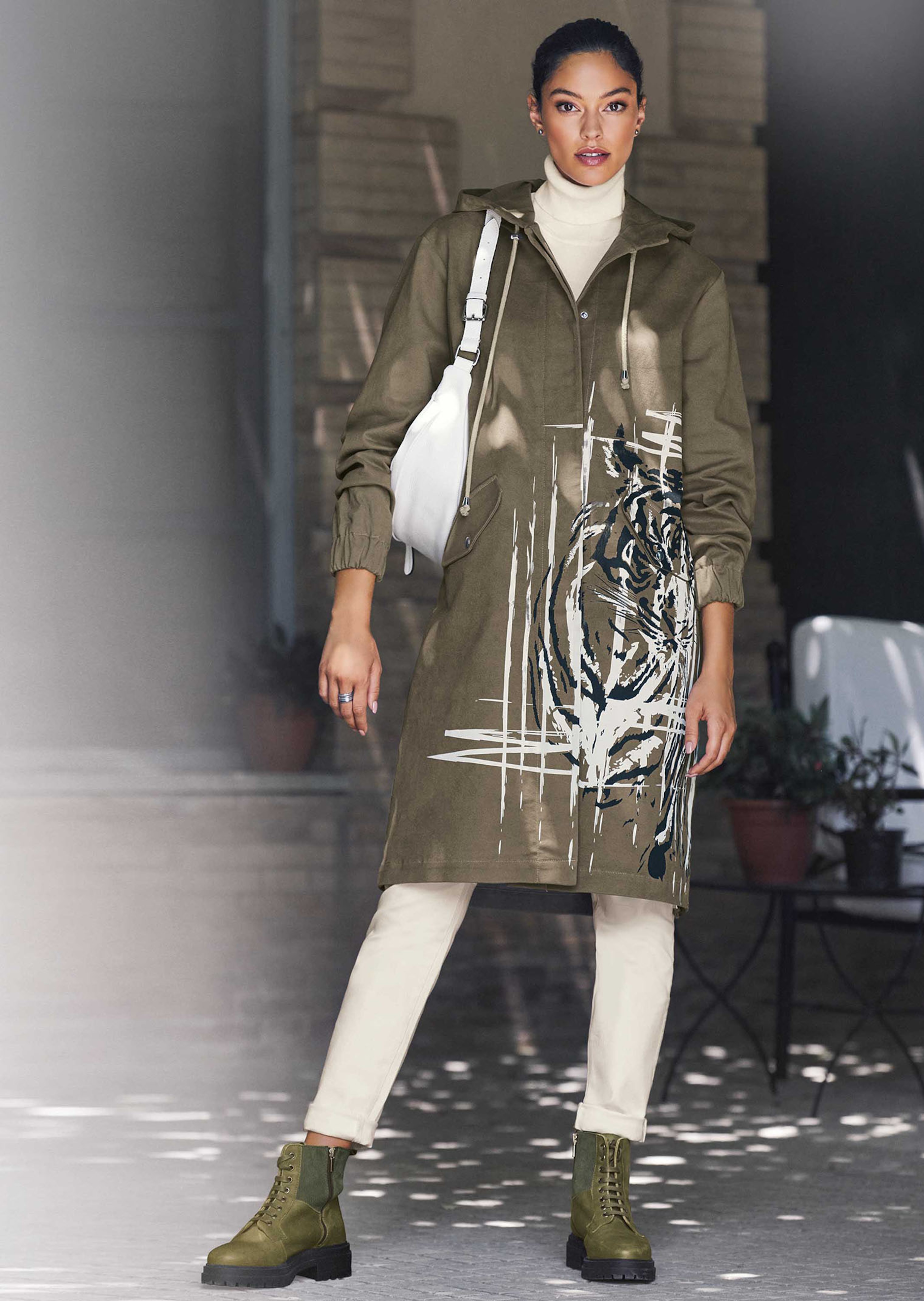 Parka mit Animal-Print
