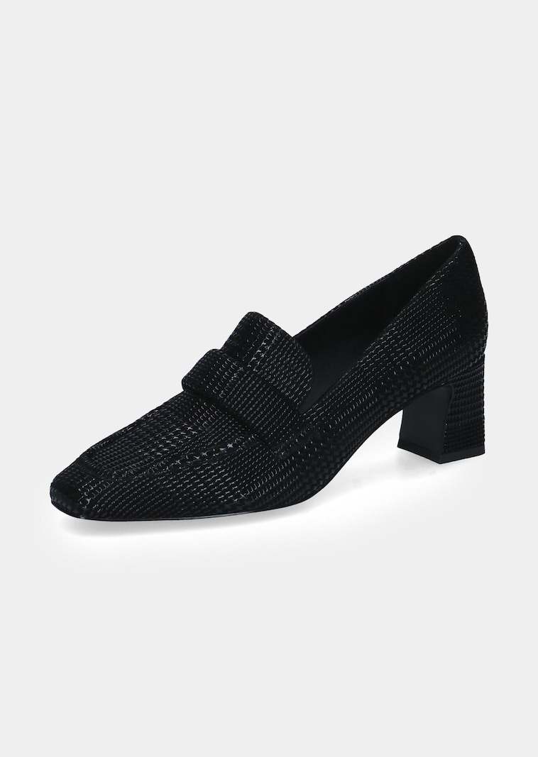 Leder-Pumps mit elegantem Blockabsatz