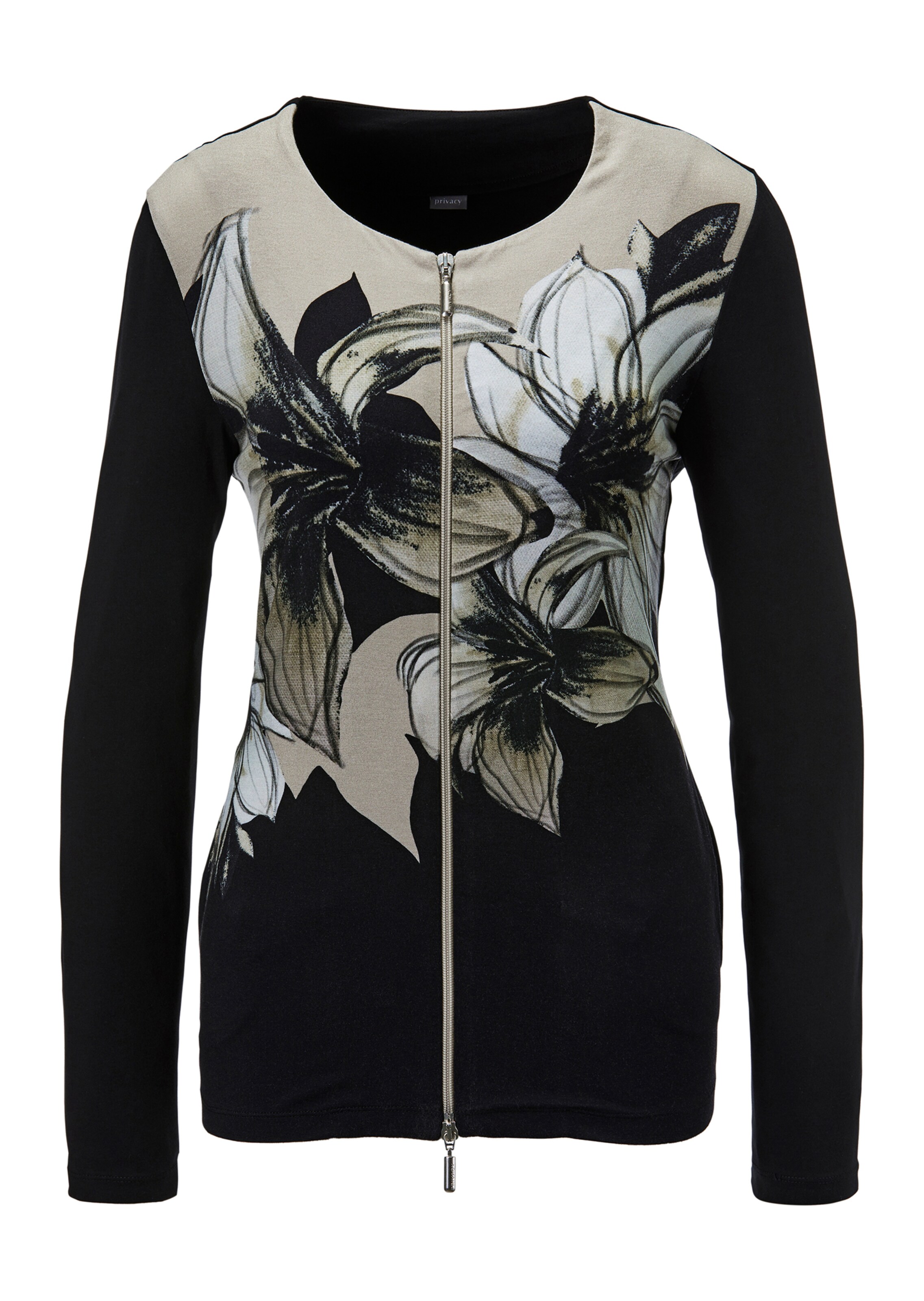 Freizeit-Jacke mit Blütenprint
