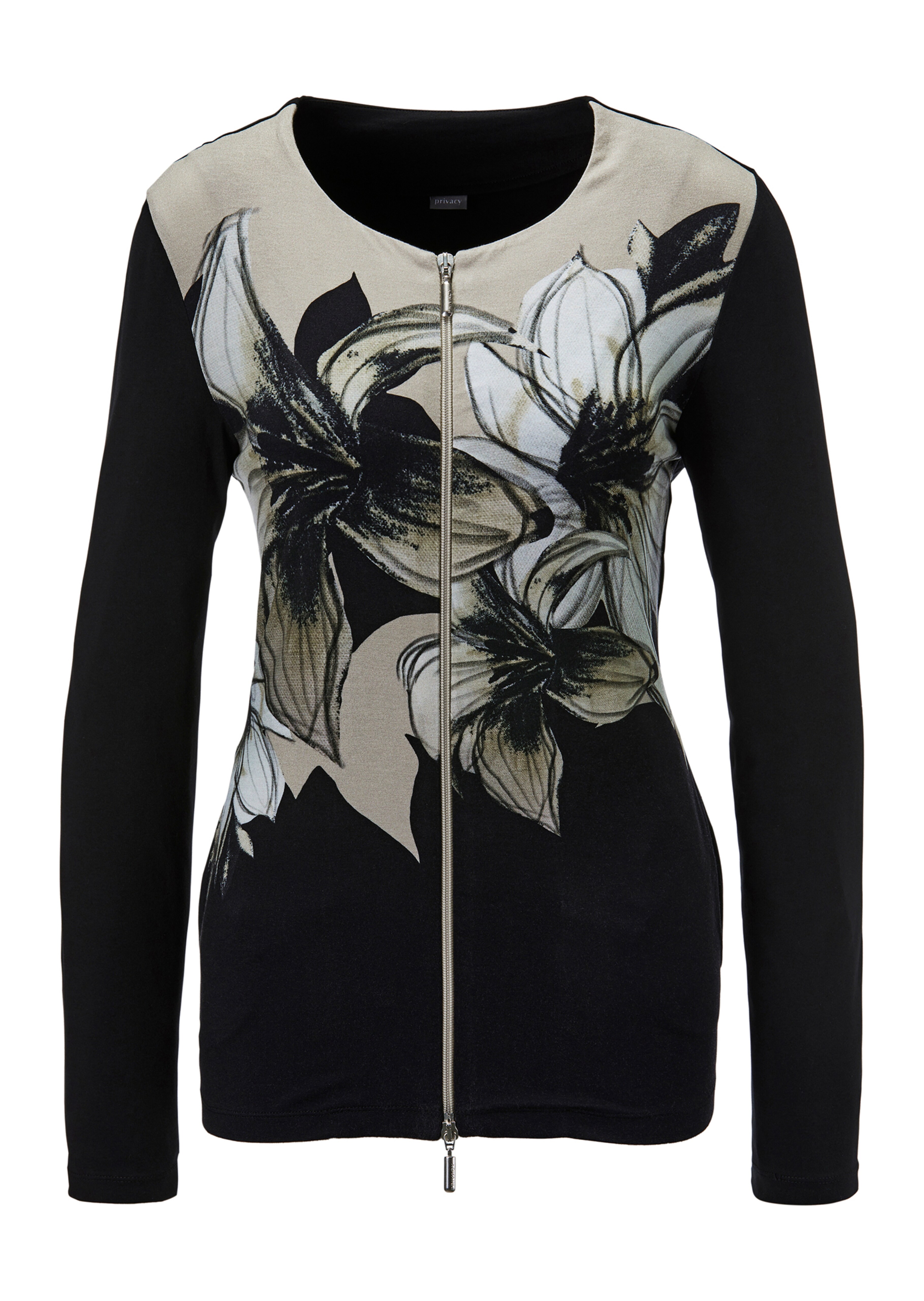 Freizeit-Jacke mit Blütenprint