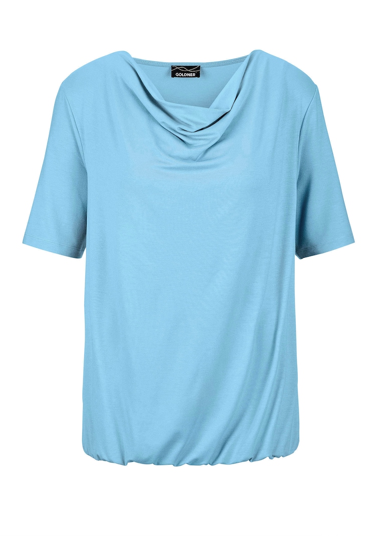 Shirt met watervalhals