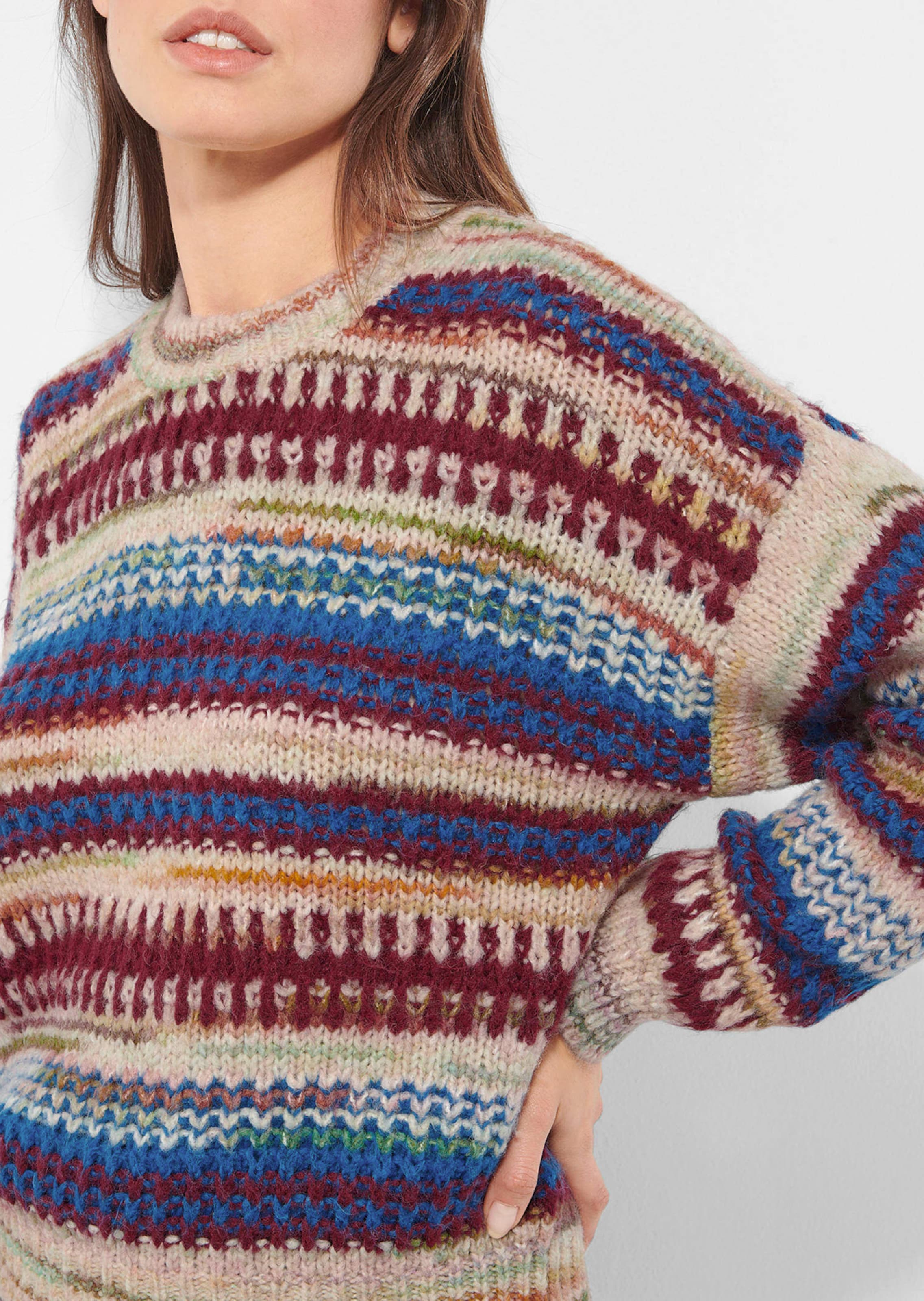 SOUS-PULL Pull tricoté épais extensible classique, pull à manches