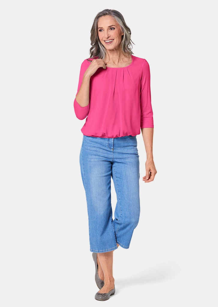 Verzorgd shirt in elegante blouselook