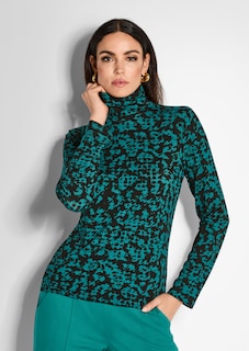 Rollkragen-Shirt mit Allover-Print thumbnail 7