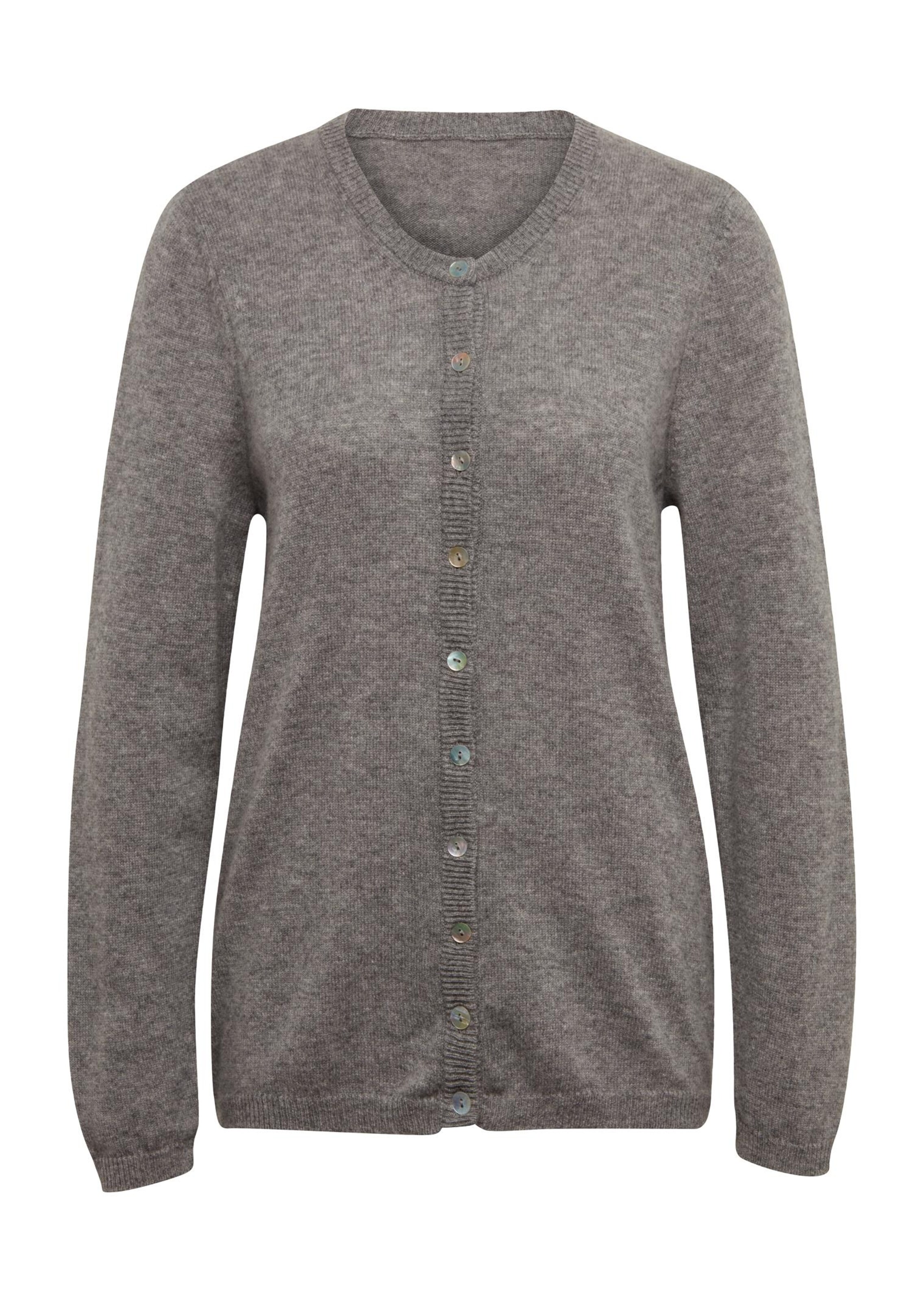 Cardigan en cachemire - gris / mélangé - Gr. 56 de Goldner Fashion