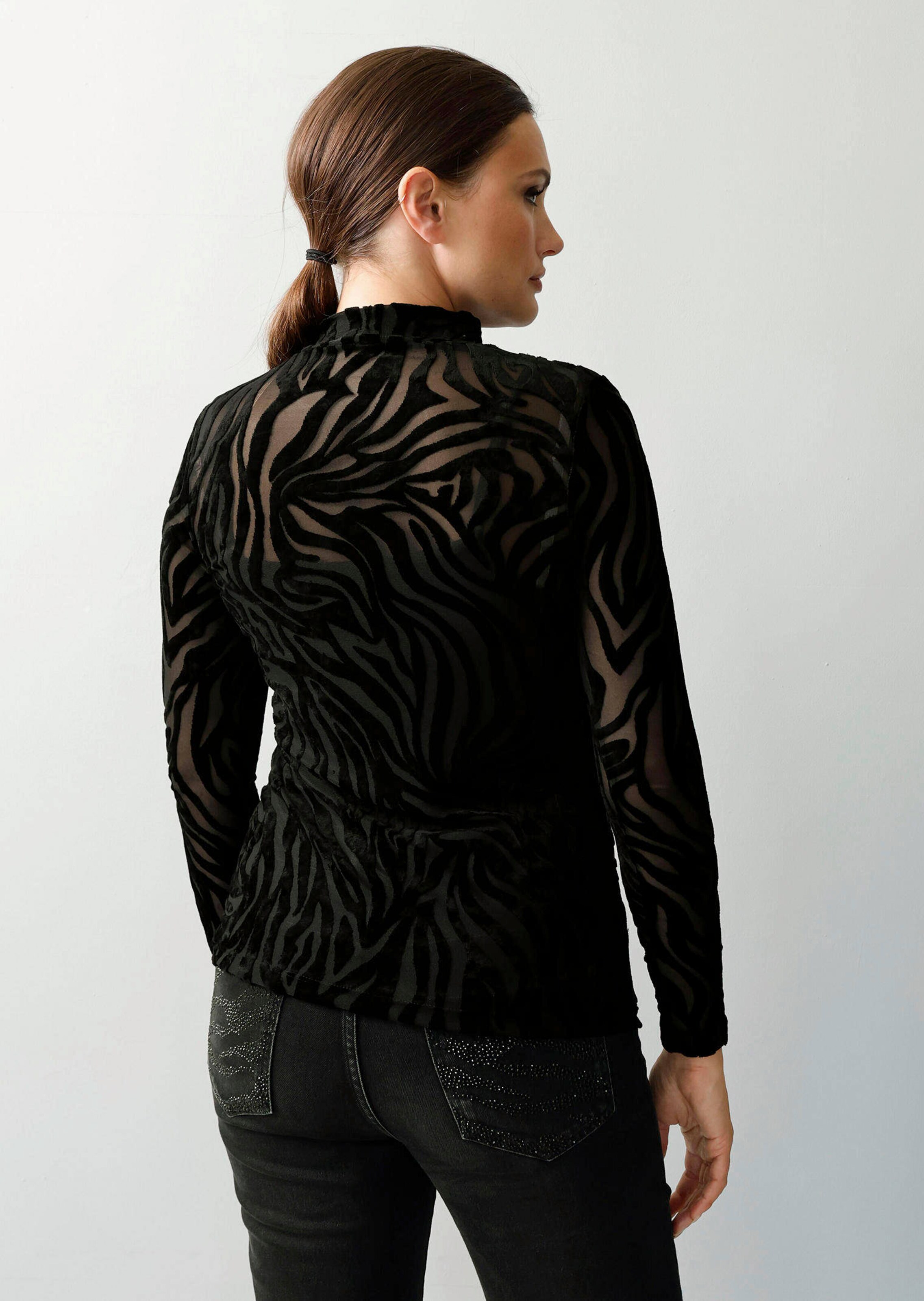 Samtshirt mit Animal-Ausbrenner 2