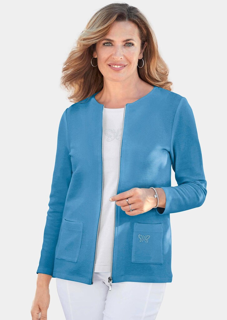 Confortable veste avec fermeture par zip