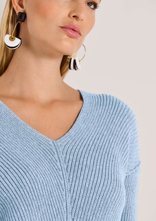 Pull manches longues col V thumbnail 5