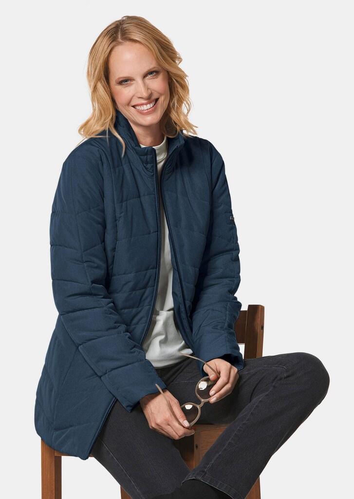 Warme Steppjacke in Jeansoptik