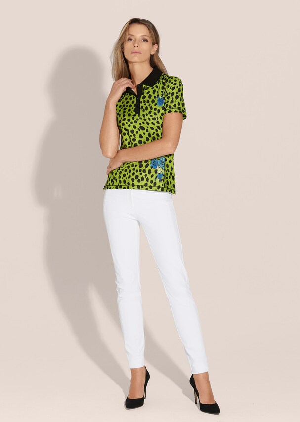 Polo shirt with pattern mix 1