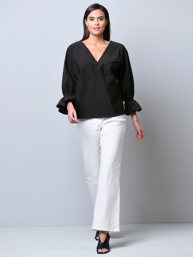 Oversizedbluse mit Volant am Ärmelabschluss 6